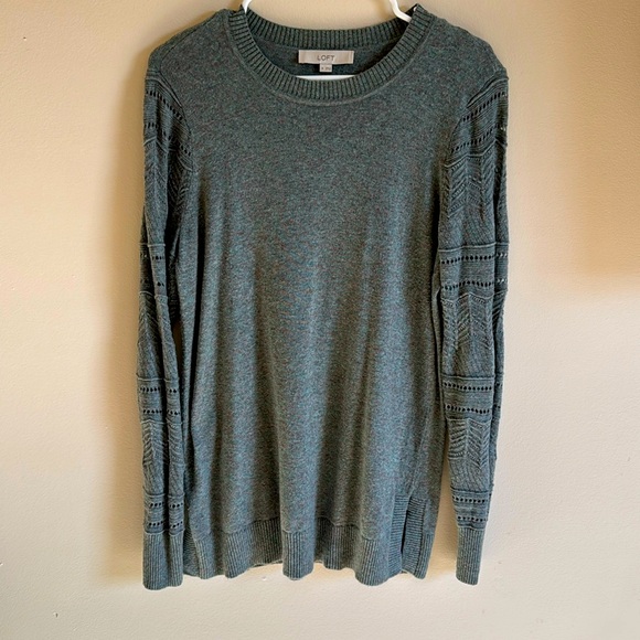 Loft- Tunic sweater- heathered green, size Medium - Picture 1 of 4